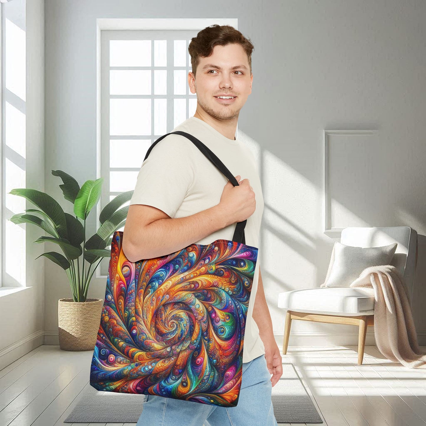 Colorful 3D Swirl Patterns | Tote Bag