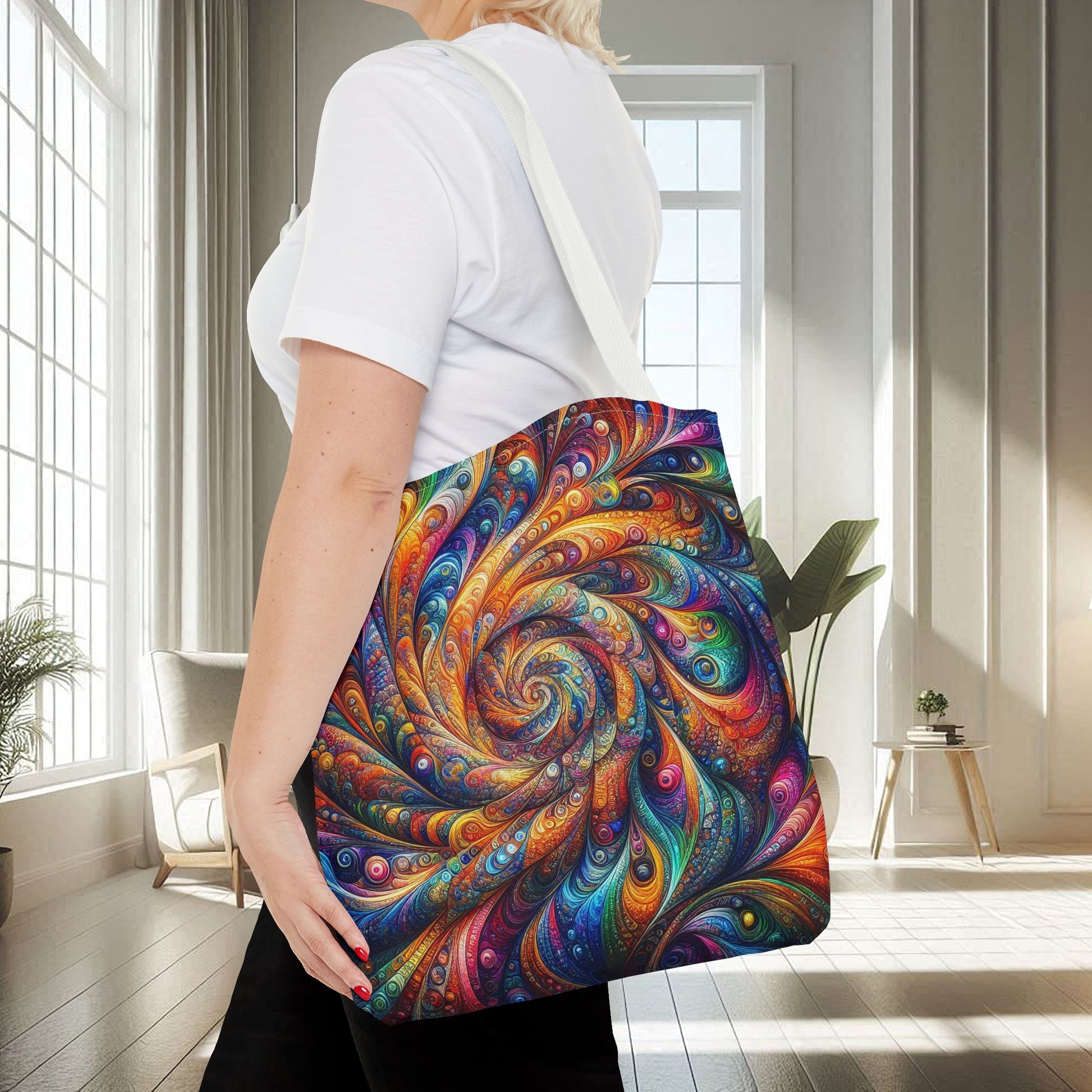 Colorful 3D Swirl Patterns | Tote Bag