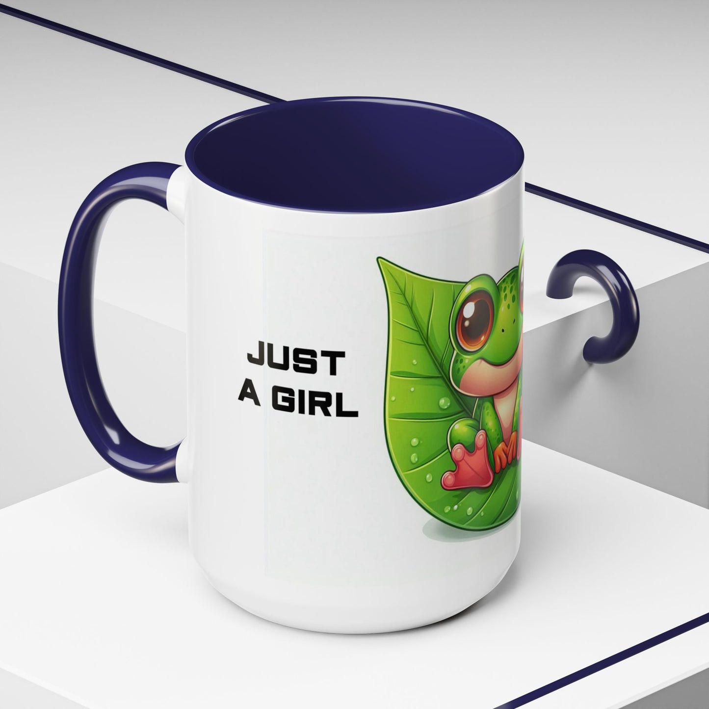 Just A Girl Who Loves Frogs | Accent Coffee Mug (11, 15oz)