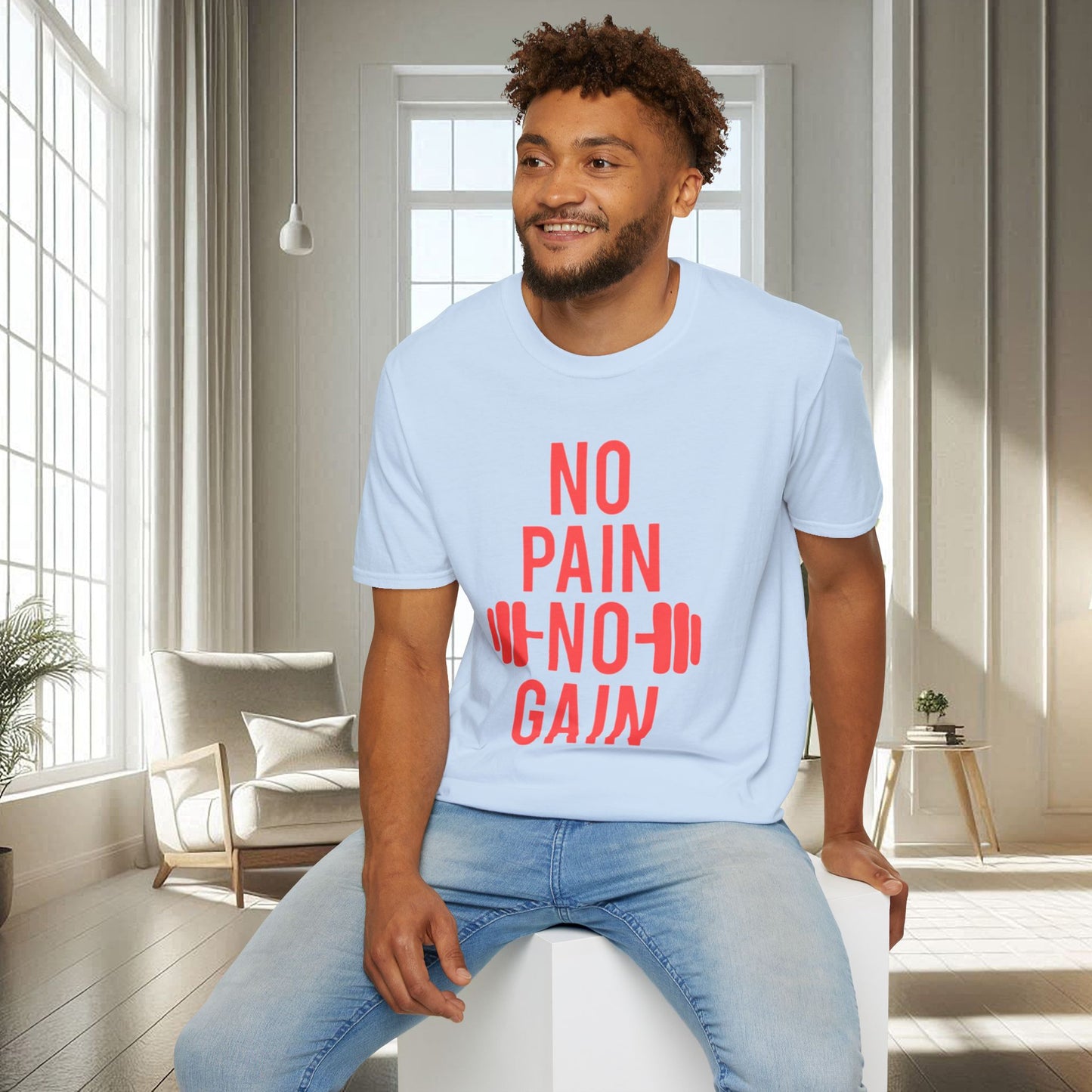 No Pain No Gain | T-shirt unisexe doux