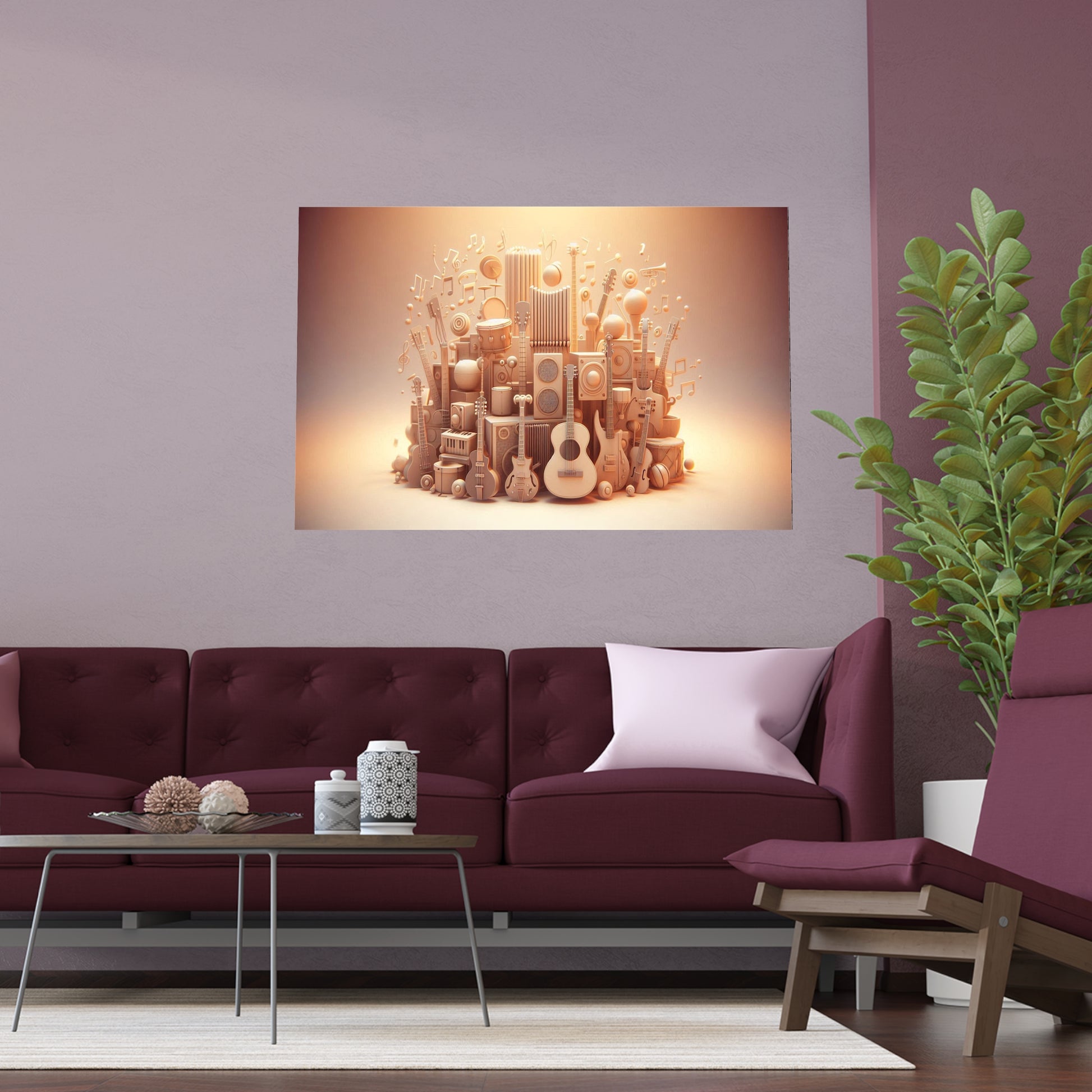 Music is Life | Indoor and Outdoor Silk Poster