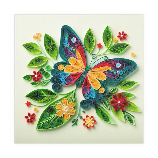 Multicolor Butterfly | Indoor and Outdoor Silk Poster