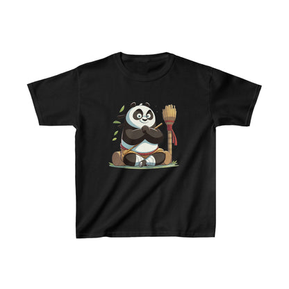 T-shirt en coton épais pour enfants avec motif panda amusant