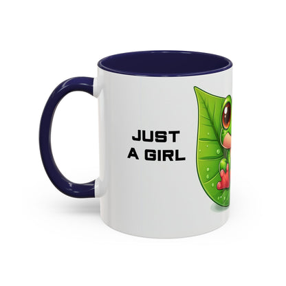 Just A Girl Who Loves Frogs | Accent Coffee Mug (11, 15oz)