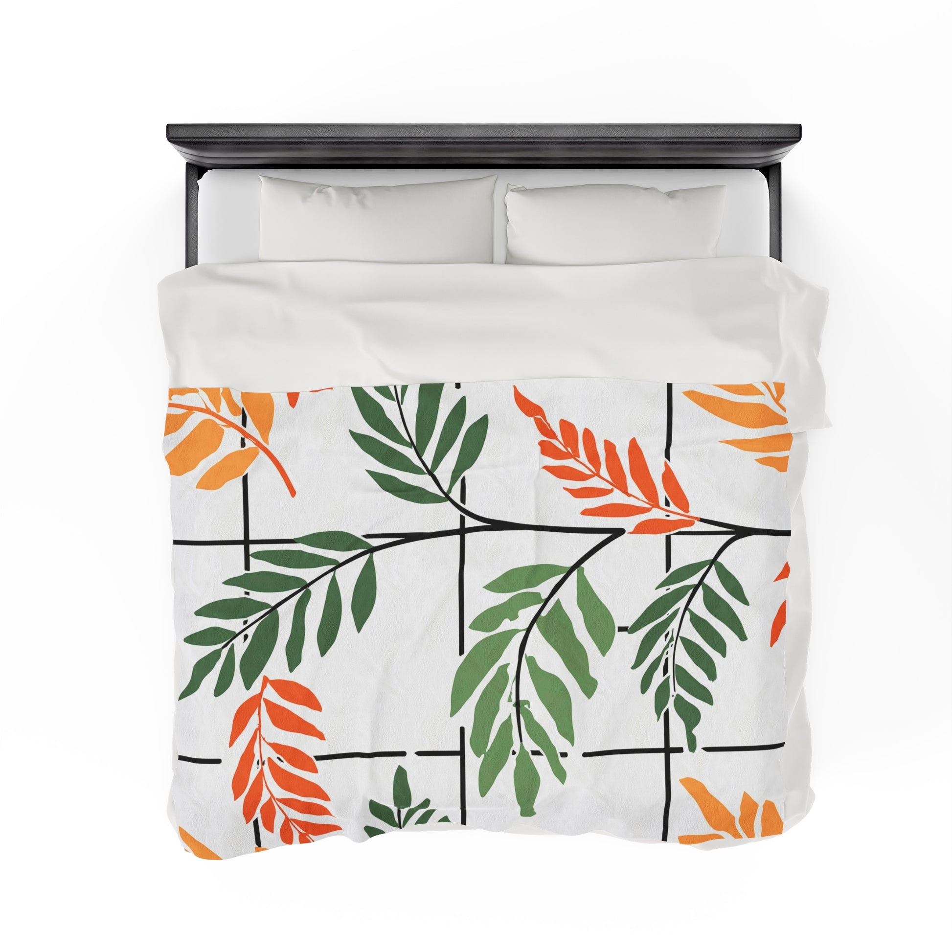 Ferns Pattern | Velveteen Plush Blanket