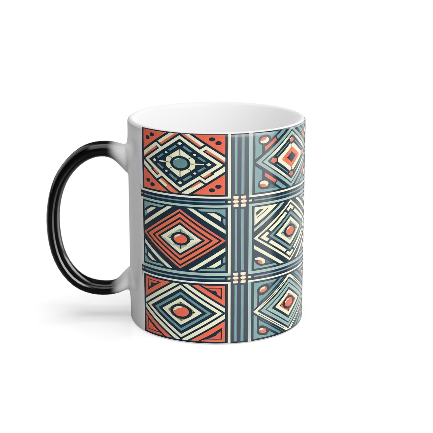 Diamond Geometric Pattern | Color Morphing Mug, 11oz