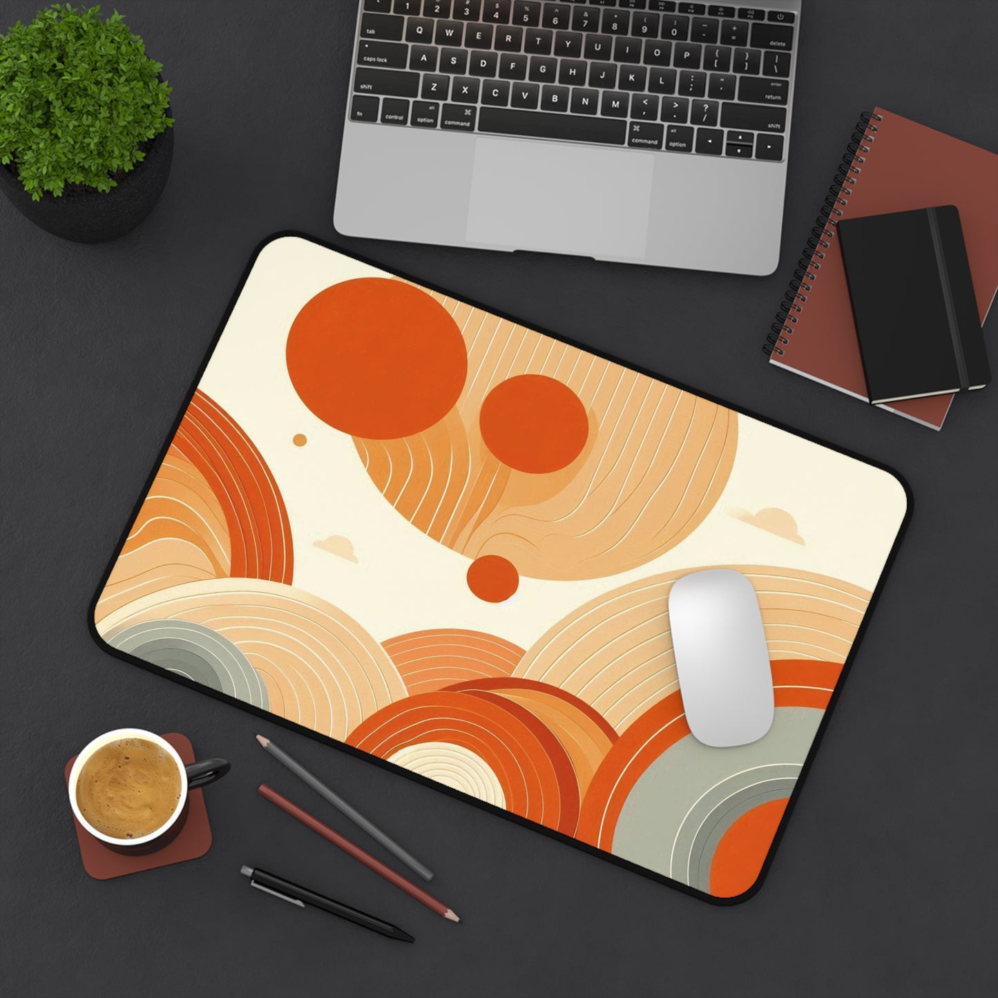 Abstract Circles | Desk Mat