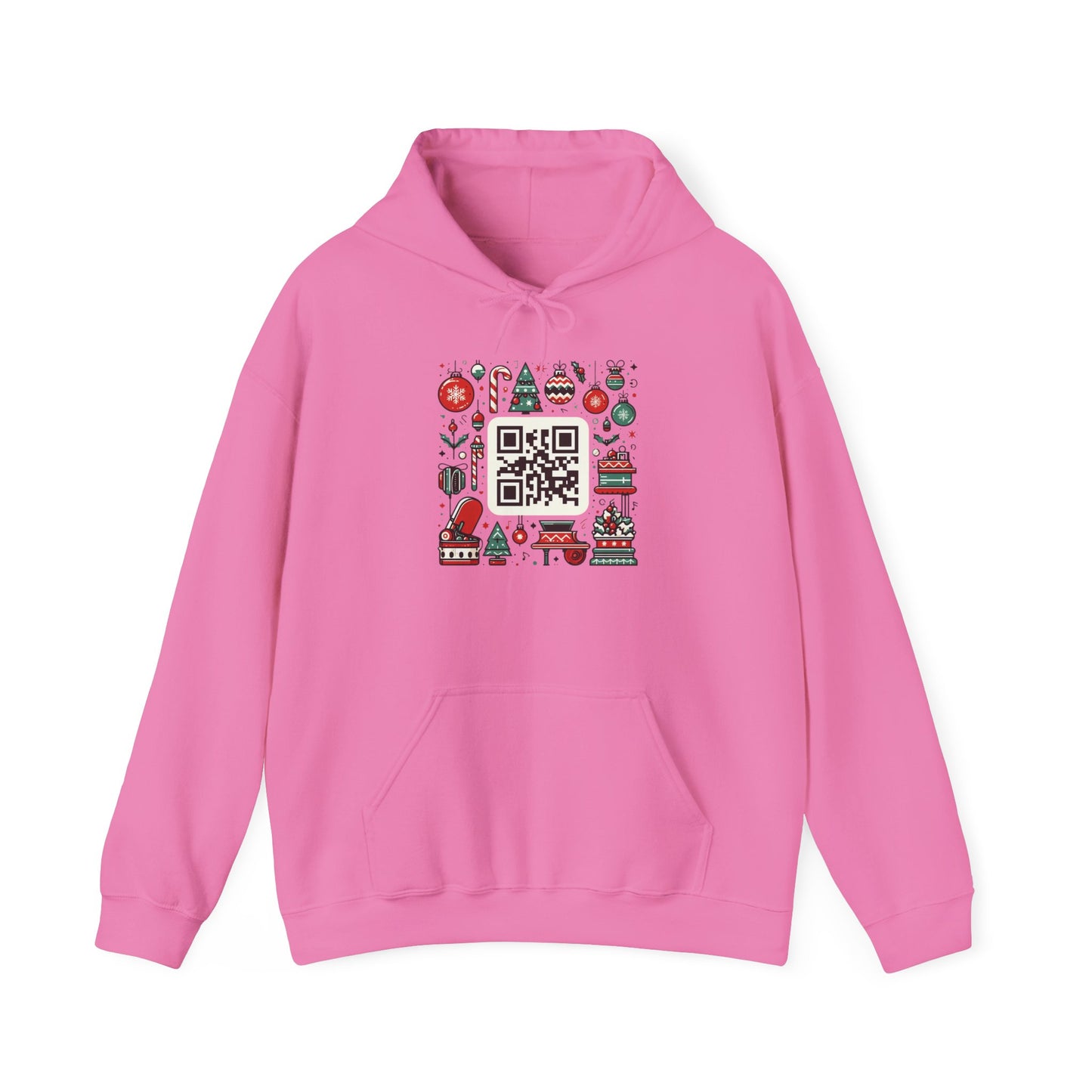 Christmas with a QR Code | Unisex Heavy Blend™ Hooded Sweatshirt