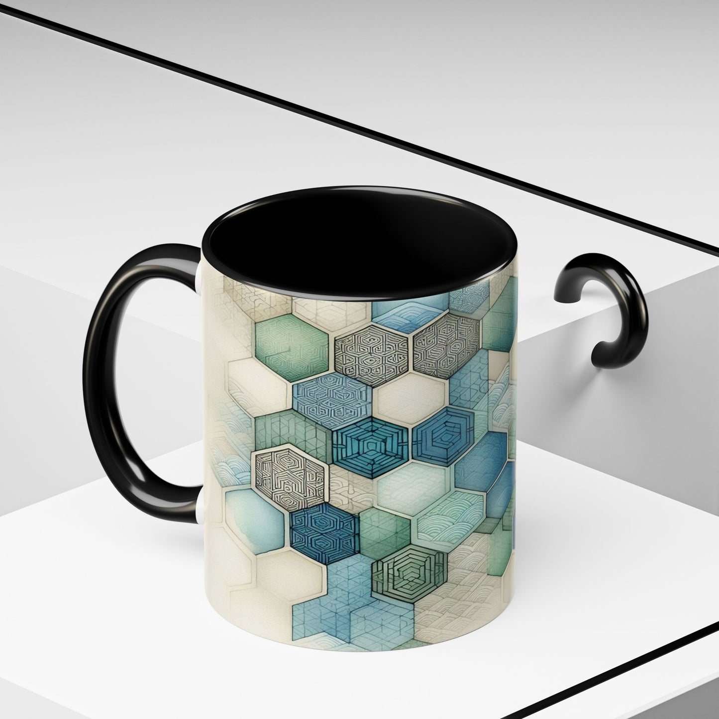 Calming Geometric Design | Accent Coffee Mug (11oz)