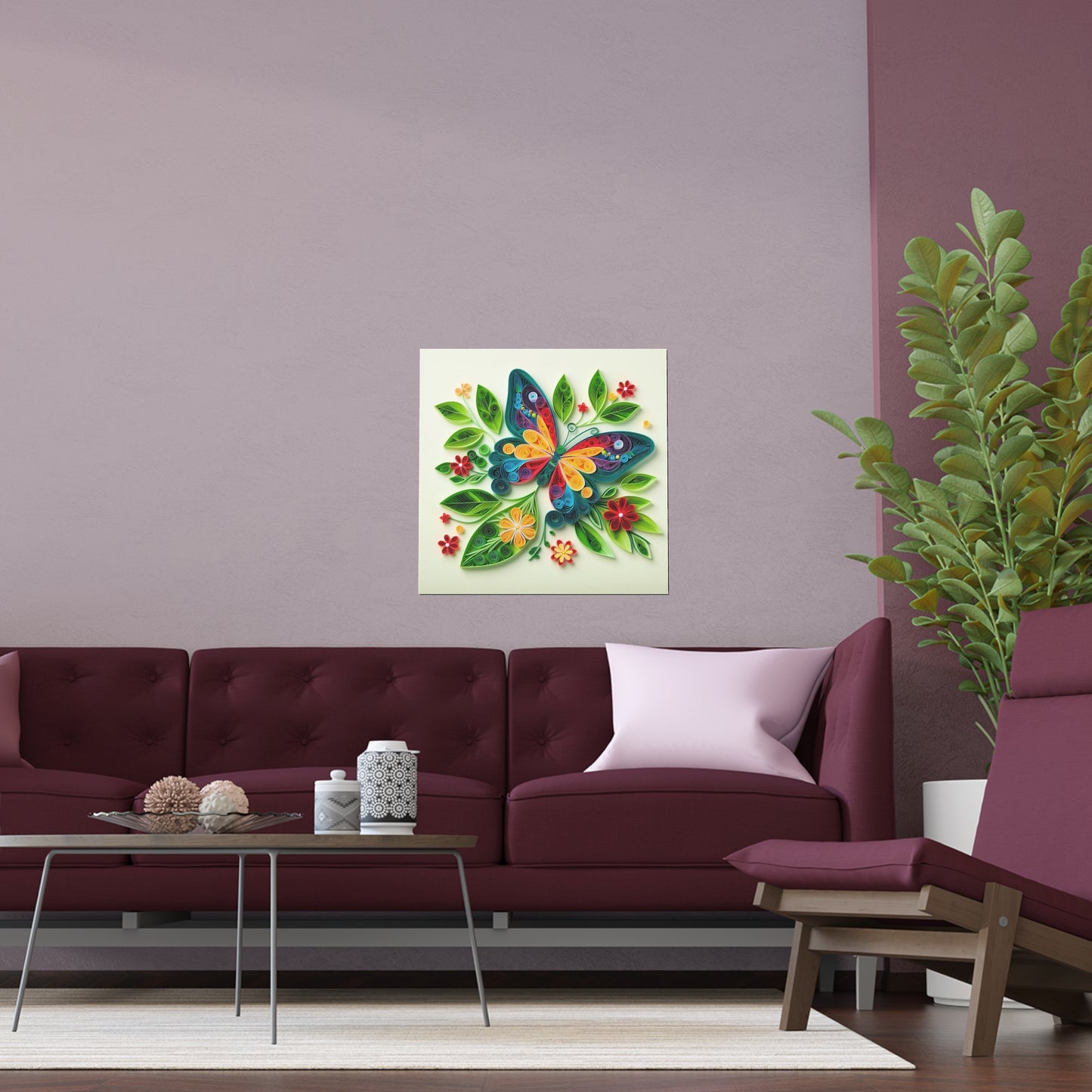 Multicolor Butterfly | Indoor and Outdoor Silk Poster