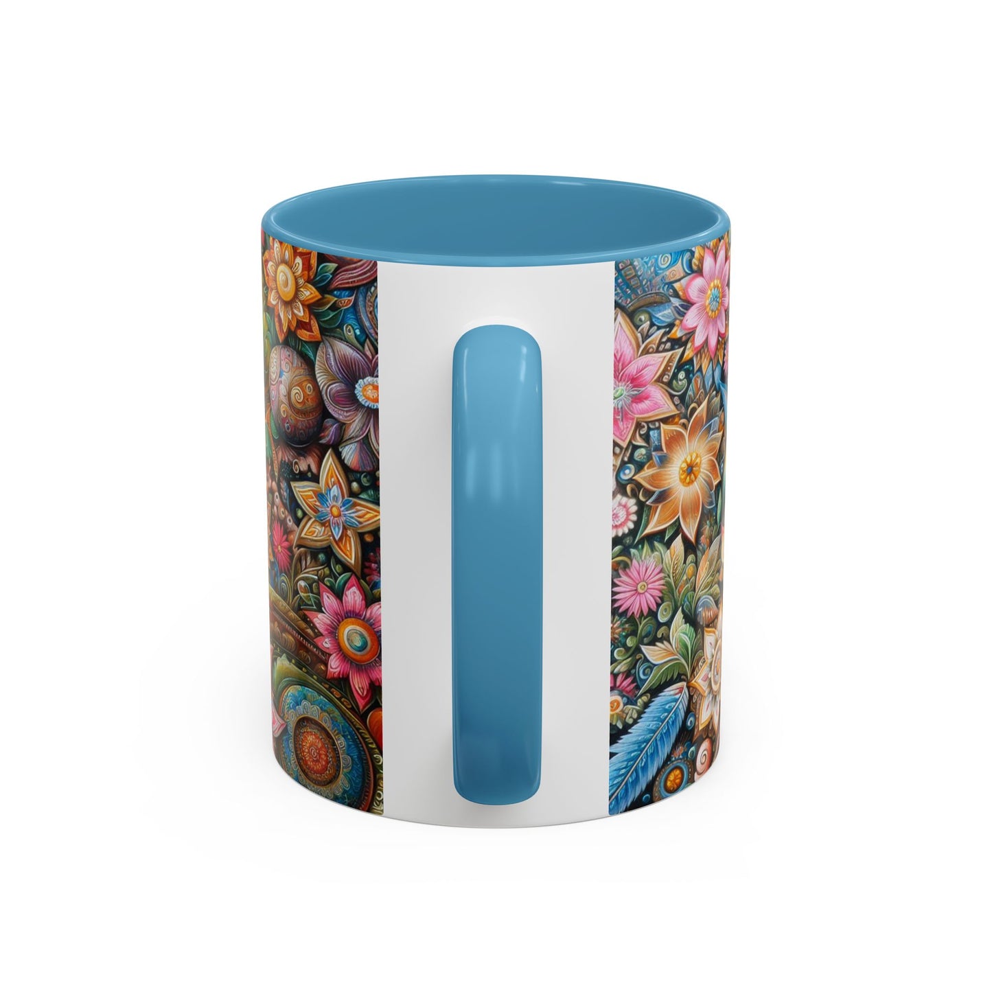 Floral Pattern | Accent Coffee Mug (11oz)