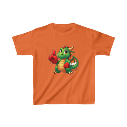 Dinosaurio animado | Camiseta de algodón pesado para niños