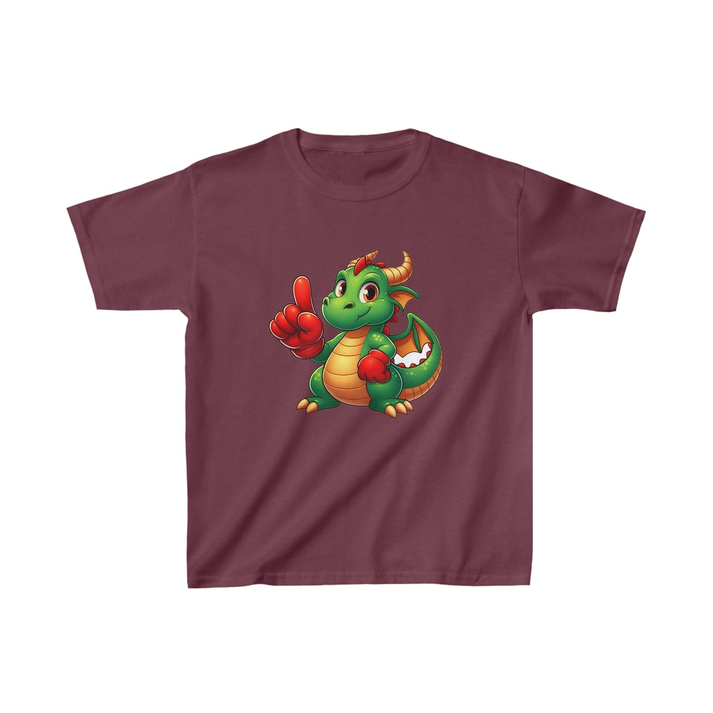 Dinosaurio animado | Camiseta de algodón pesado para niños