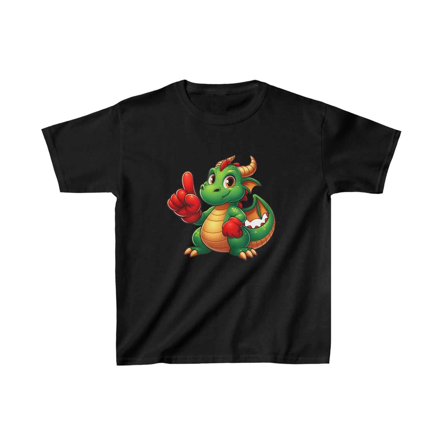 Dinosaurio animado | Camiseta de algodón pesado para niños