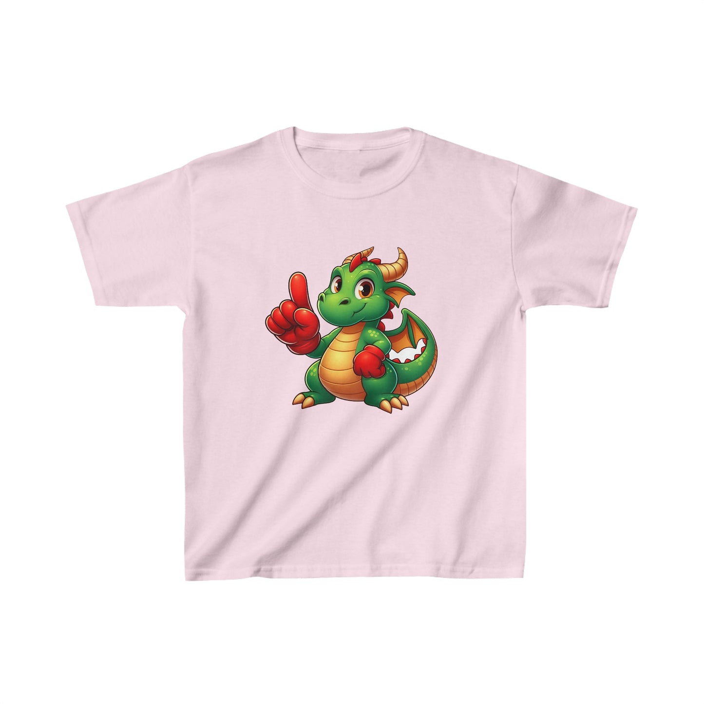 Dinosaurio animado | Camiseta de algodón pesado para niños