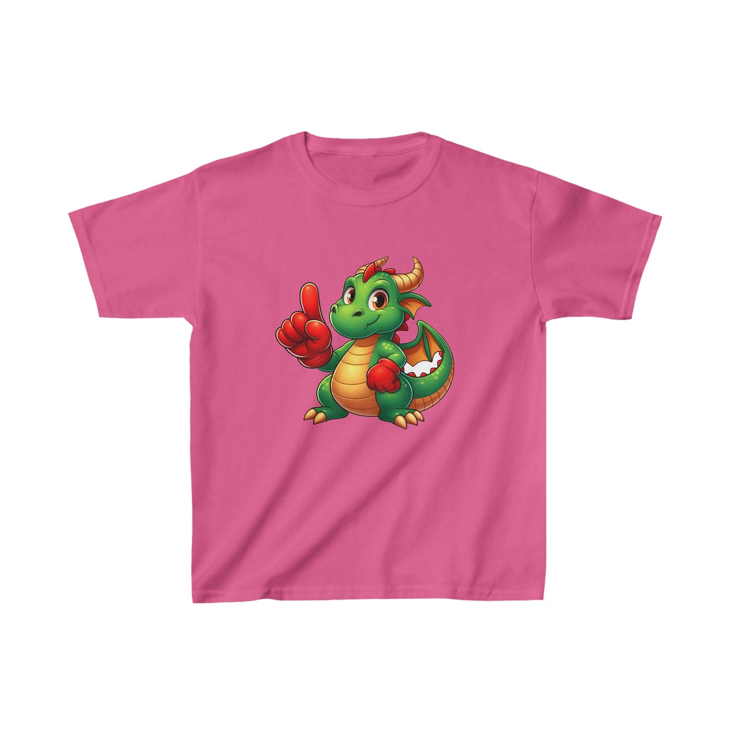 Dinosaurio animado | Camiseta de algodón pesado para niños