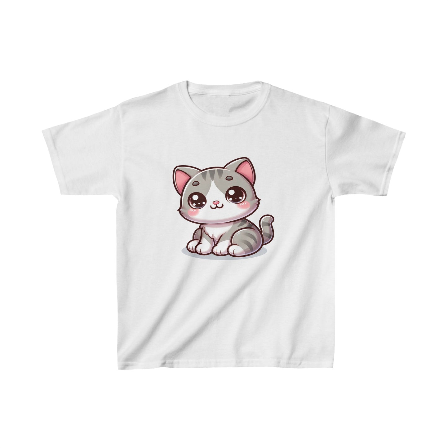 Lindo gatito | Camiseta de algodón pesado para niños