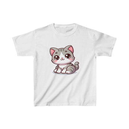 Lindo gatito | Camiseta de algodón pesado para niños