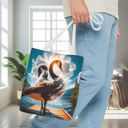 Canadian Geese On A Pier | Tote Bag