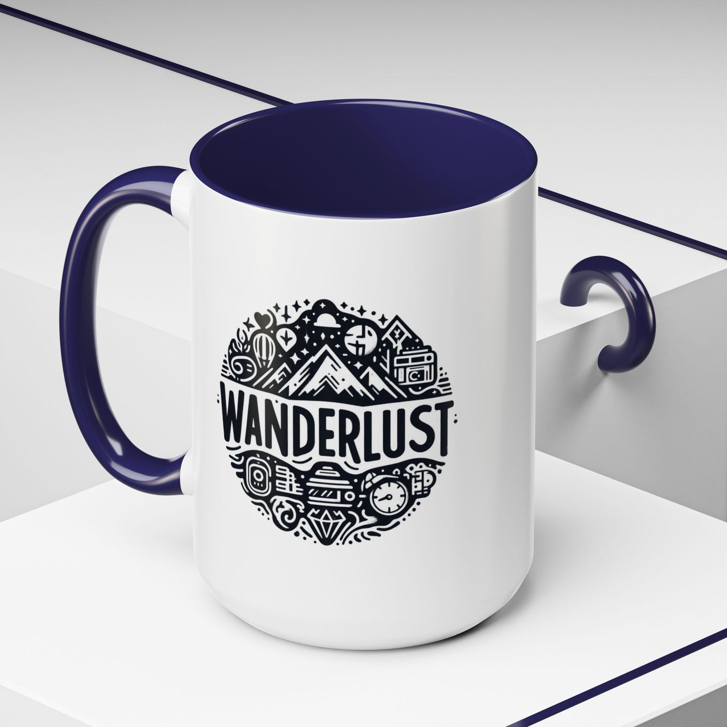 Wanderlust for the Travelling Soul | Accent Coffee Mug (11, 15oz)