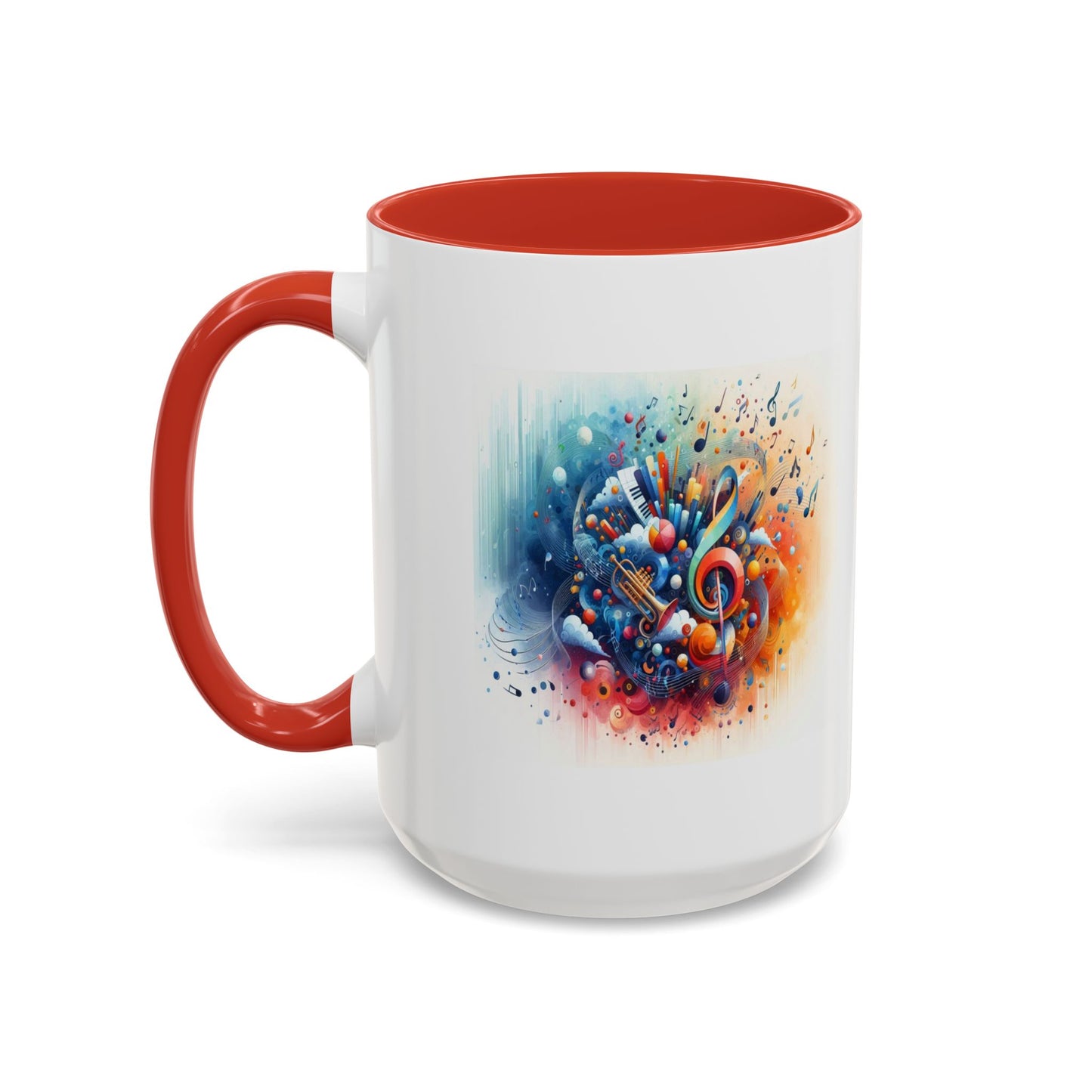 Musical Notes and Instruments | Accent Coffee Mug (11, 15oz)