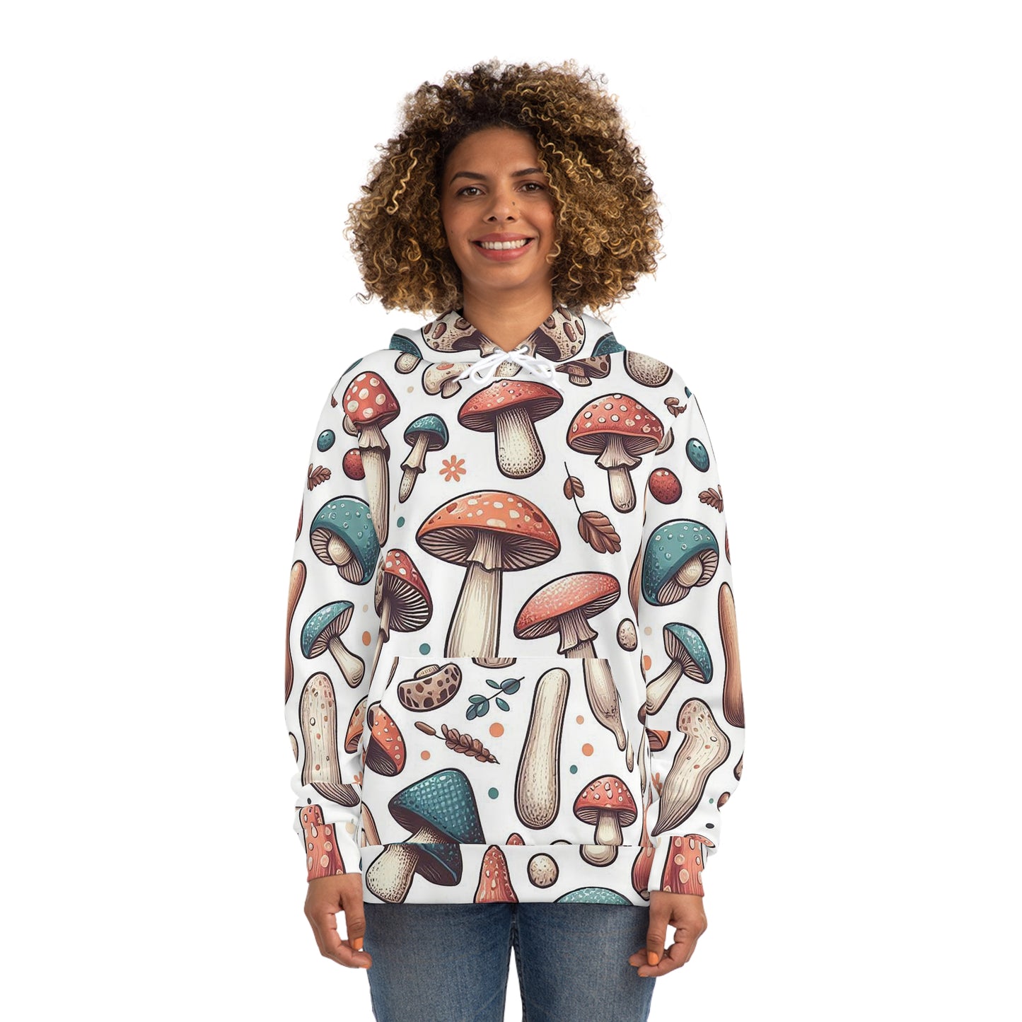 Mushrooms on White | Unisex Hoodie