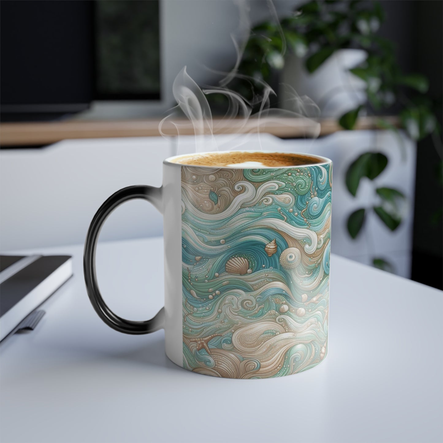 Beauté de l'océan en 3D | Tasse à changement de couleur, 11 oz