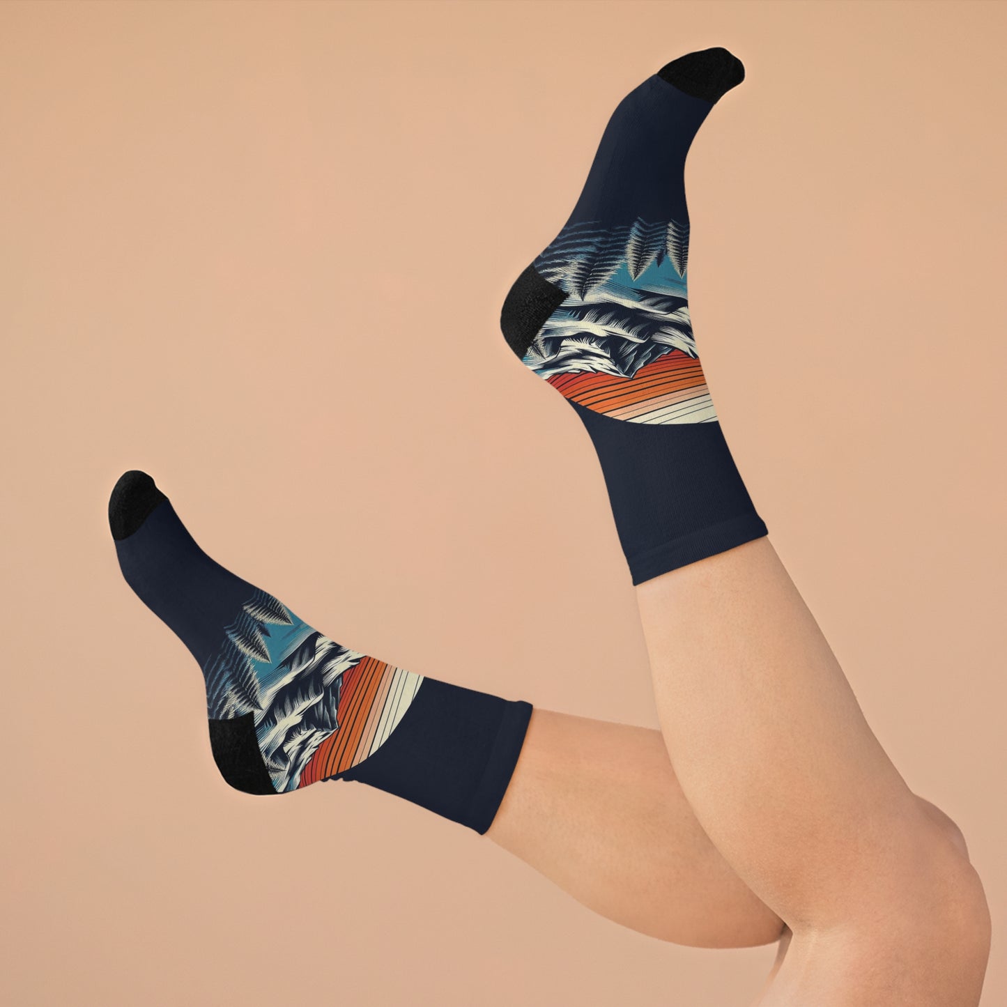 Vue panoramique sur les montagnes | Chaussettes confortables