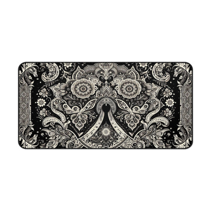 Black and Beige Pattern | Desk Mat