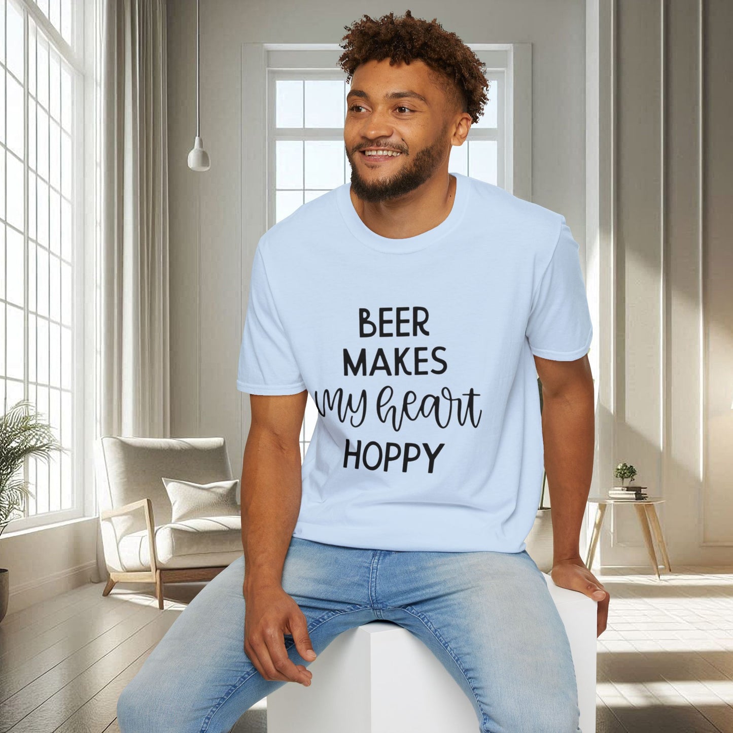 La bière fait vibrer mon cœur | T-shirt doux unisexe