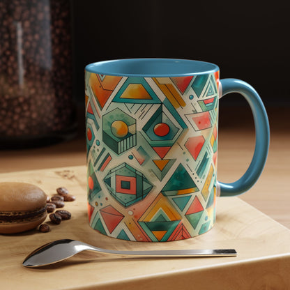 Abstract Geometric Pattern | Accent Coffee Mug (11oz)