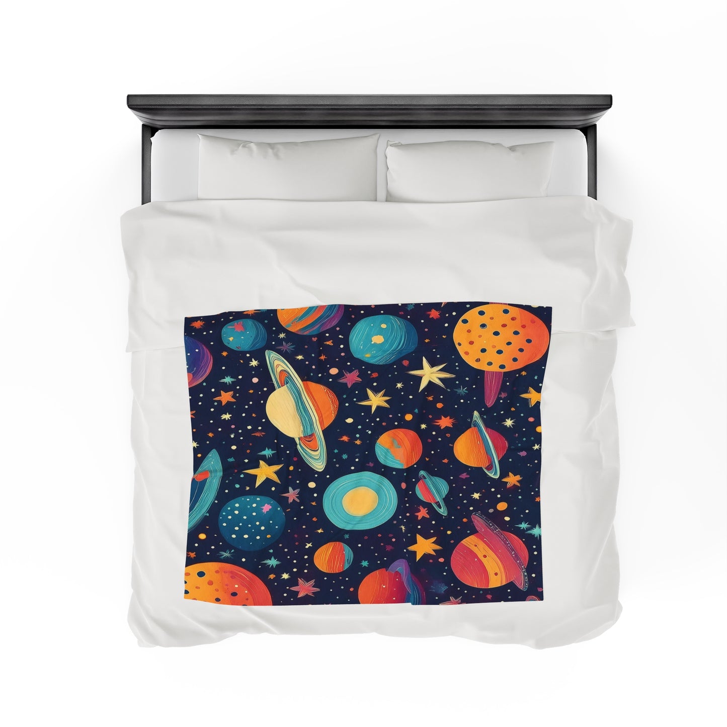 Planets And Galaxies | Kid's Velveteen Plush Blanket