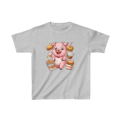 Camiseta de algodón pesado para niños Foodie Piggy