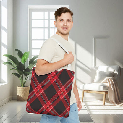 Red, Black Flannel Pattern | Tote Bag