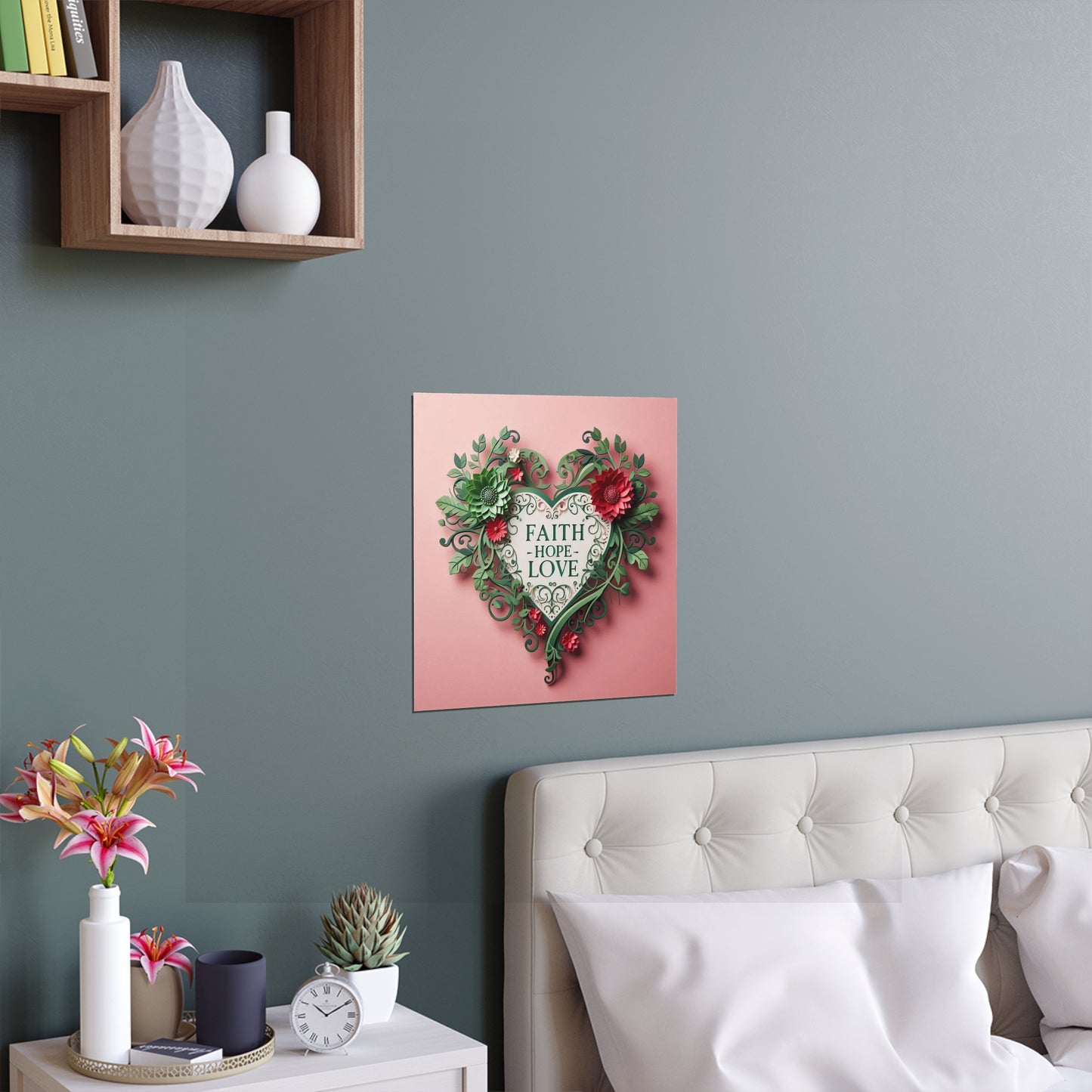 Faith, Hope, Love | Indoor and Outdoor Silk Poster