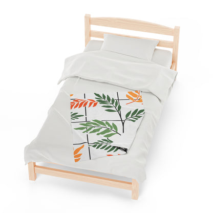 Ferns Pattern | Velveteen Plush Blanket