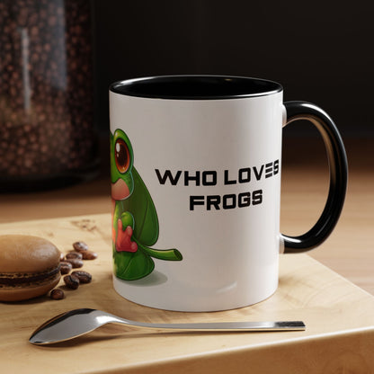 Just A Girl Who Loves Frogs | Accent Coffee Mug (11, 15oz)