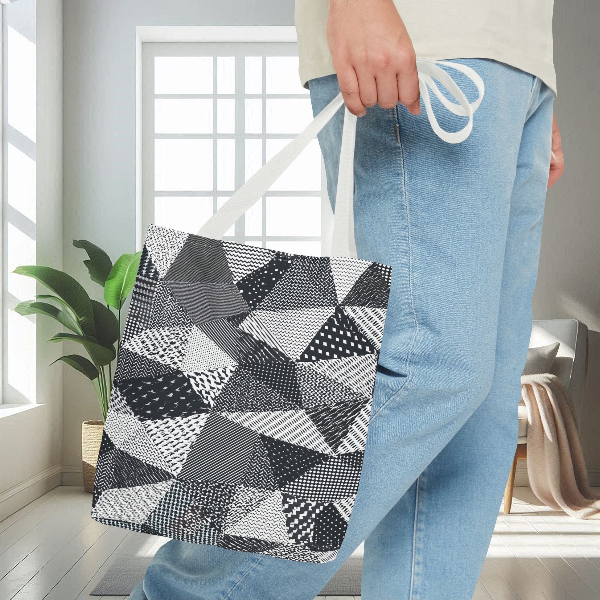 Black, White Abstract Shapes | Tote Bag