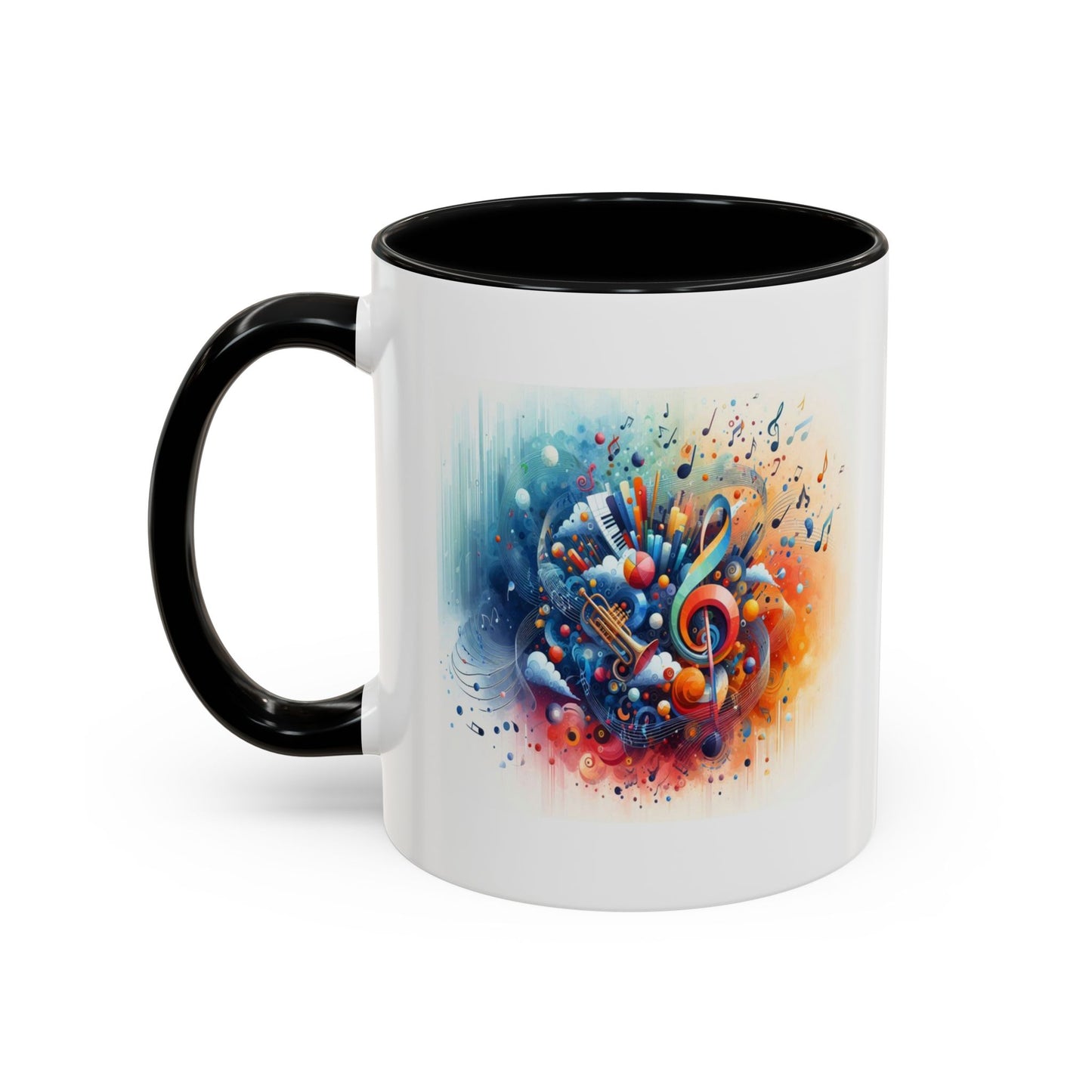 Musical Notes and Instruments | Accent Coffee Mug (11, 15oz)