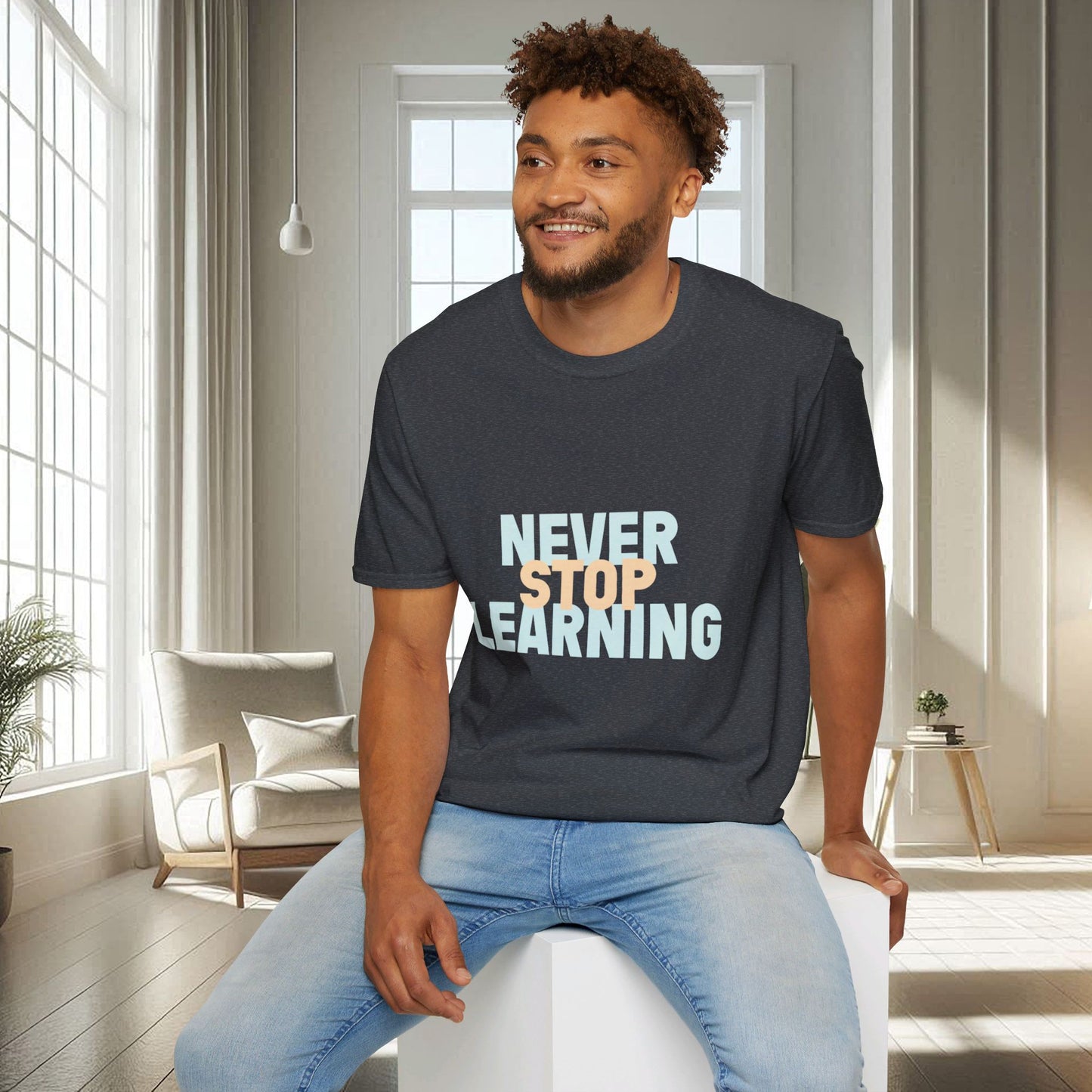 Never Stop Learning | Unisex Soft T-shirt