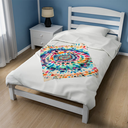 Multicolored Swirl | Velveteen Plush Blanket