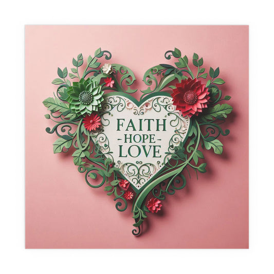 Faith, Hope, Love | Indoor and Outdoor Silk Poster