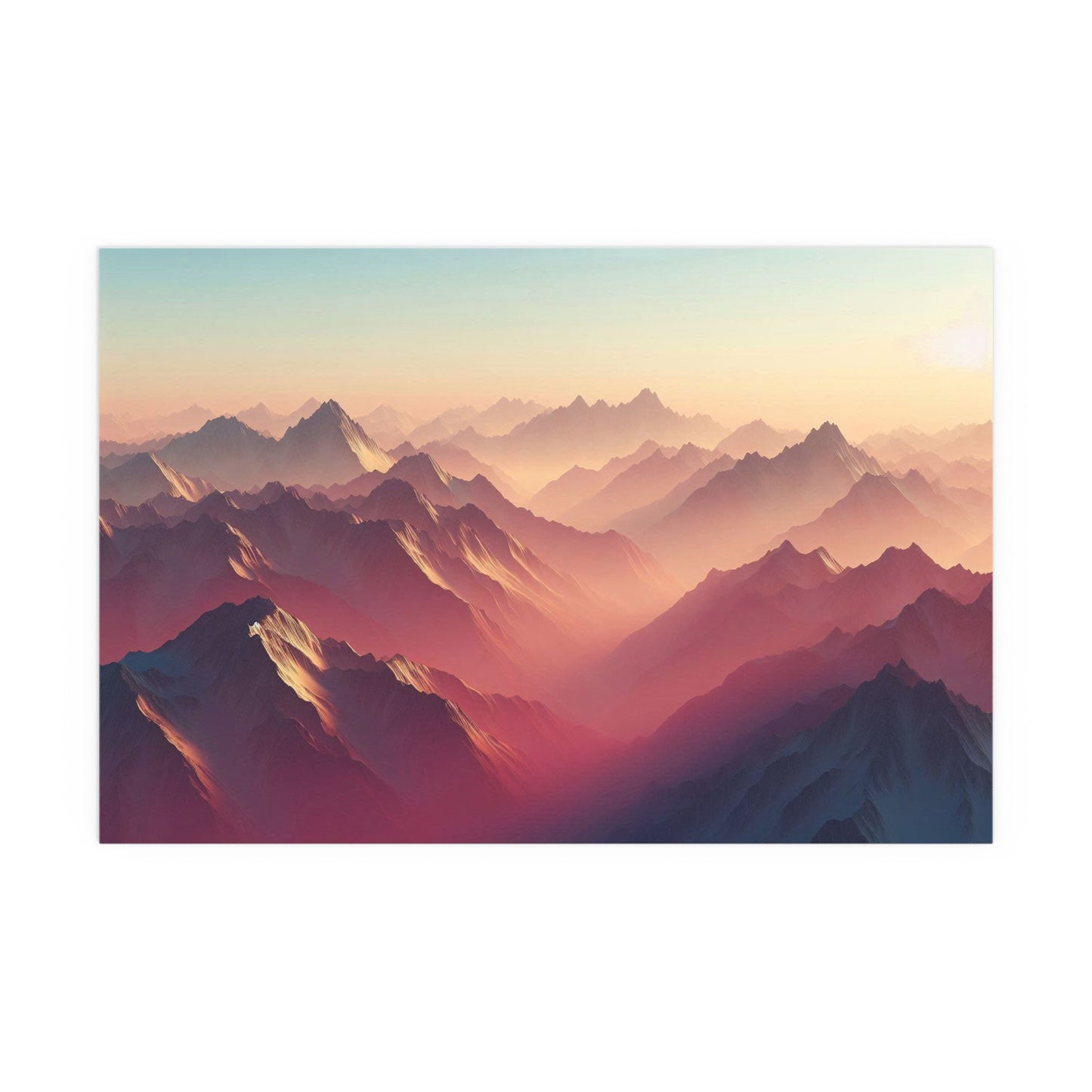 Dawn on the Mountains | Indoor and Outdoor Silk Poster