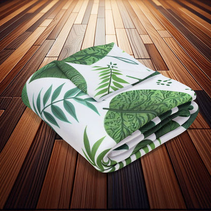 Fern, Palm and Other Leaves | Arctic Fleece Blanket