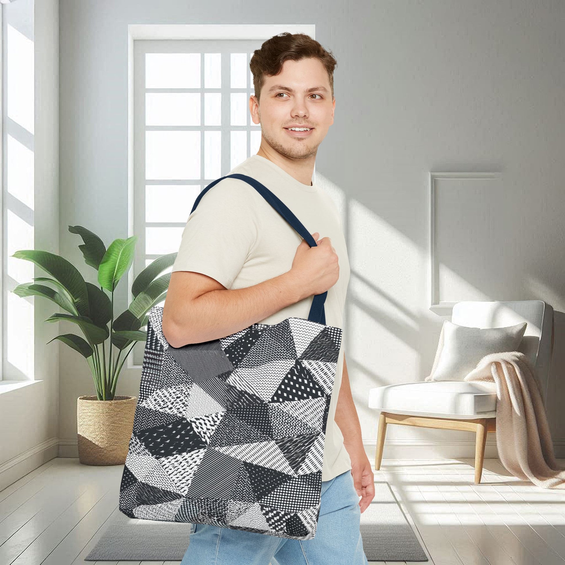 Black, White Abstract Shapes | Tote Bag