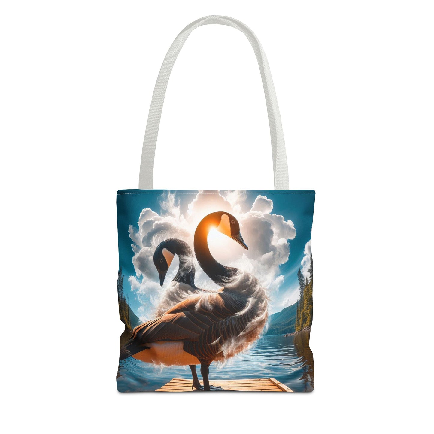 Canadian Geese On A Pier | Tote Bag