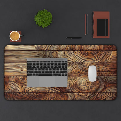 Natural Wooden Plank Design | Desk Mat