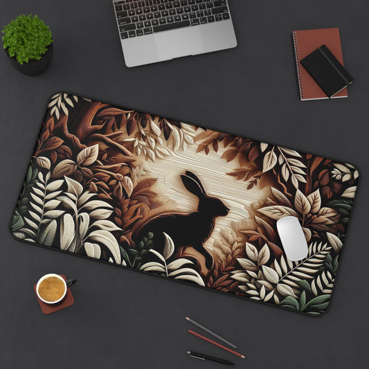 Rabbit Silhouette | 3D Effect | Desk Mat