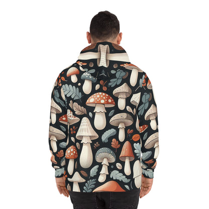 Mushrooms and Leaves on Dark | Unisex Hoodie