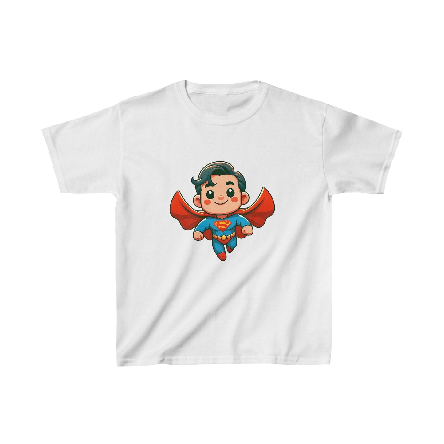 Superhéroe animado | Camiseta de algodón pesado para niños